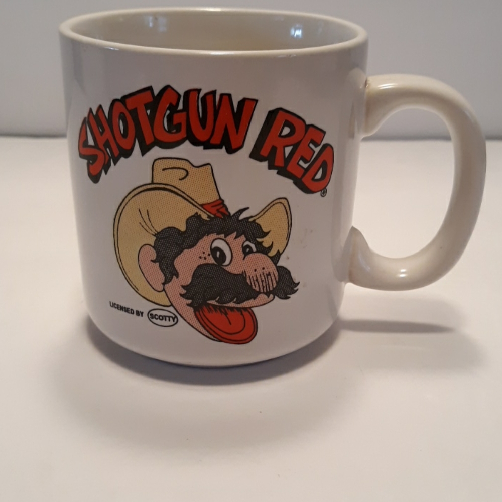 Hee Haw Shotgun Red ceramic coffee cup
